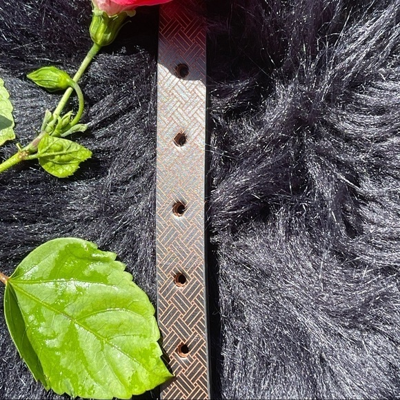 NWT Bond & Co Faux Leather Brown Printed Dog Collar Size L/XL - Picture 6 of 6